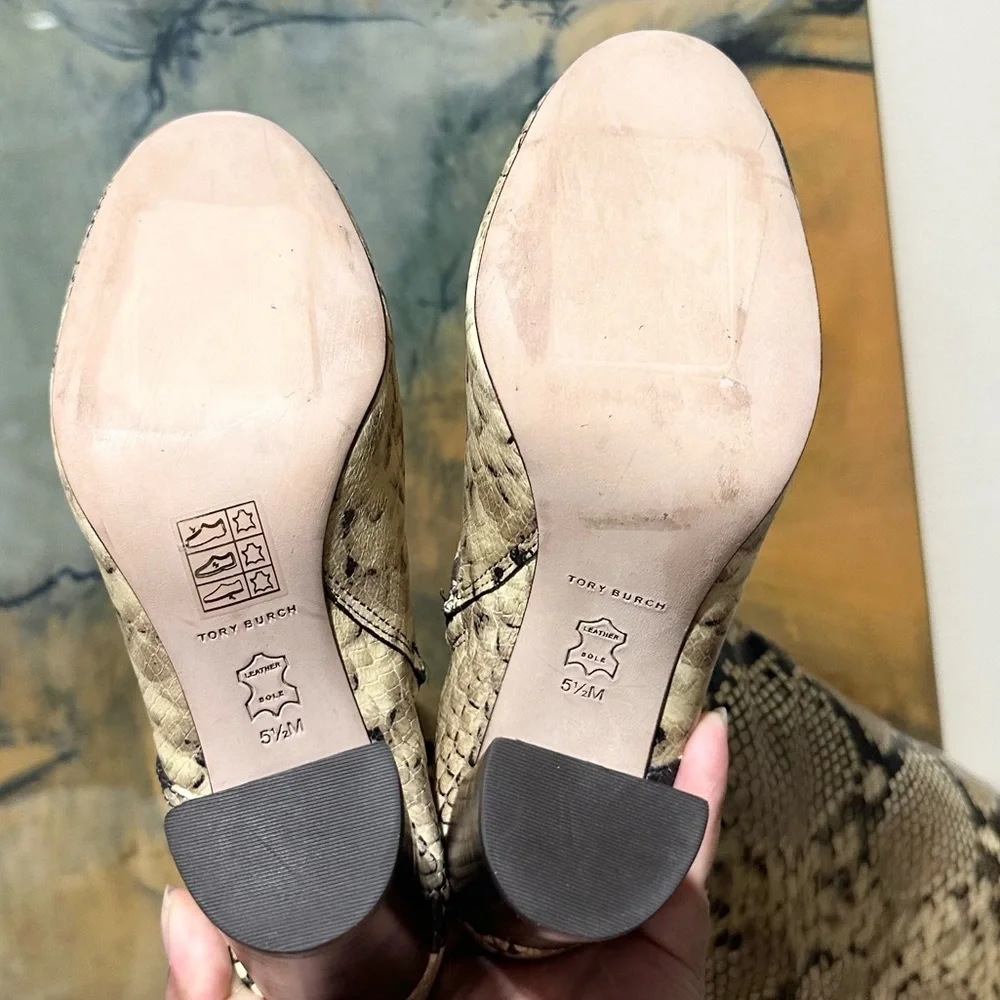 🌹TORY BURCH 🌹Pull-on Snake-embossed Leather Knee-high Boot  Size: 5.5 - Picture 9 of 9